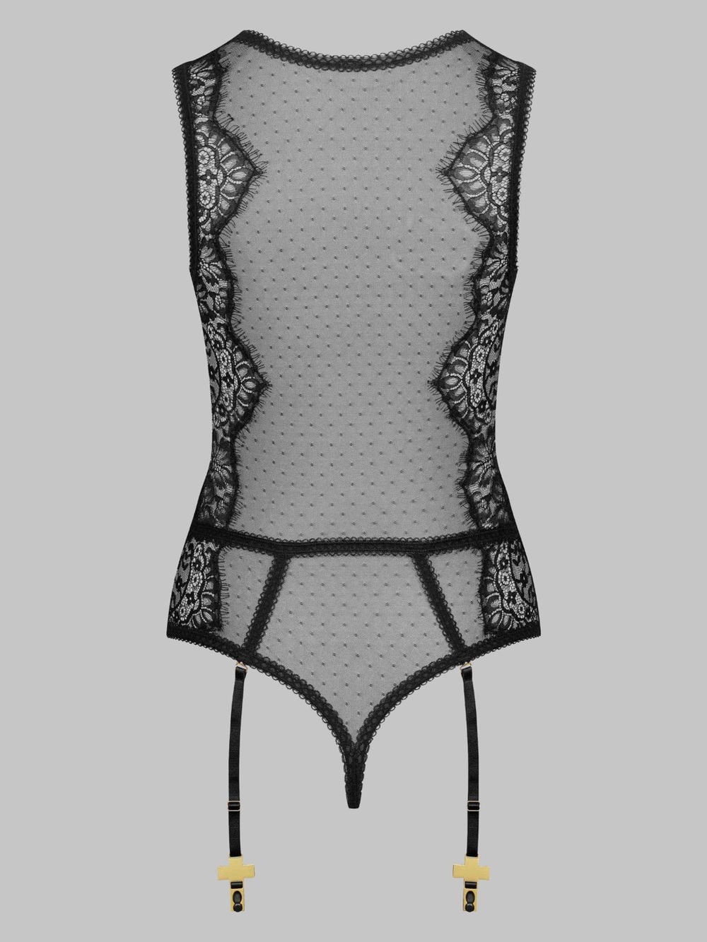 Maison - close. Sheer Black Lace Bodysuit size L - Picture 5 of 12